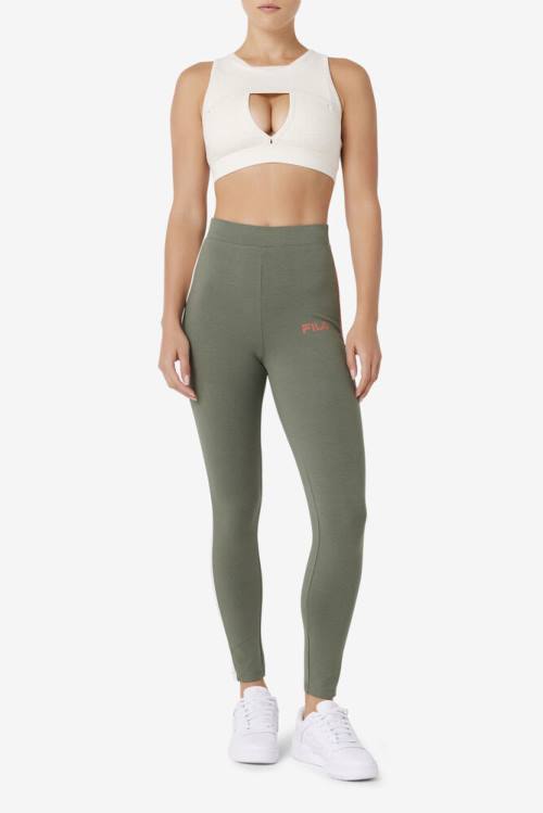 Olive Women's Fila Mercy Leggings | Fila647SO