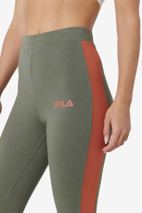 Olive Women's Fila Mercy Leggings | Fila647SO