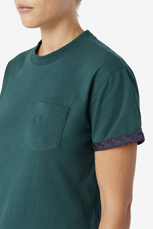 Olive Women's Fila Sloane Tee T Shirts | Fila618NR