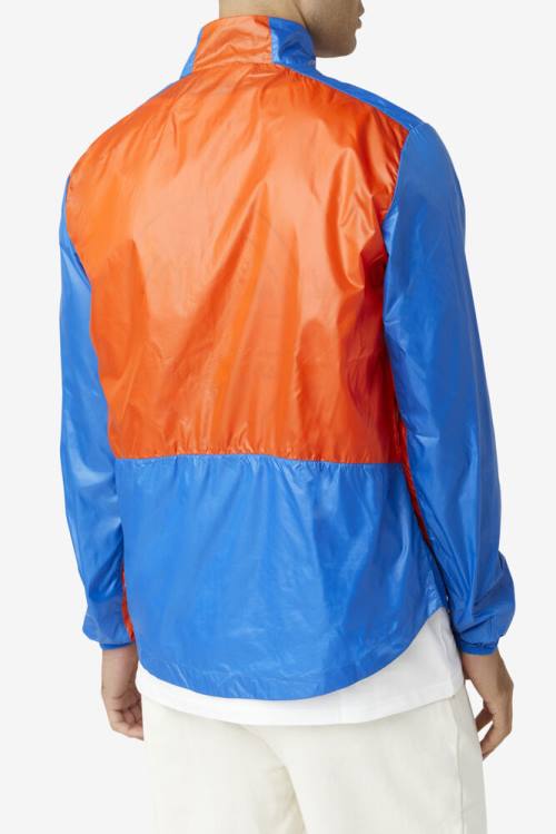 Orange / Blue / Lemon Men's Fila Pinnacle Jackets | Fila703IB