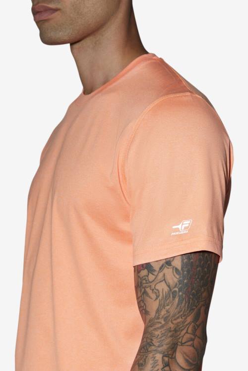 Orange Men's Fila Pickleball Scallop Hem Crew T Shirts | Fila192VK