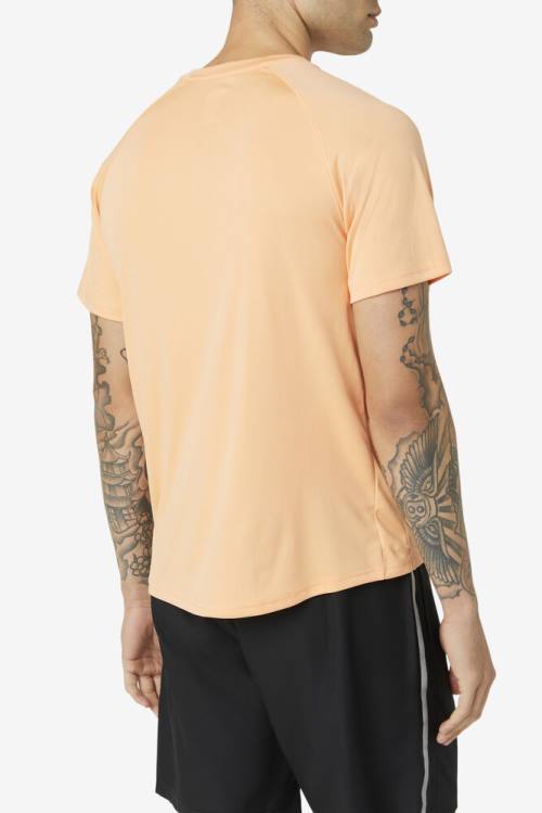 Orange Men's Fila Pickleball Sleeve Crew T Shirts | Fila718UX