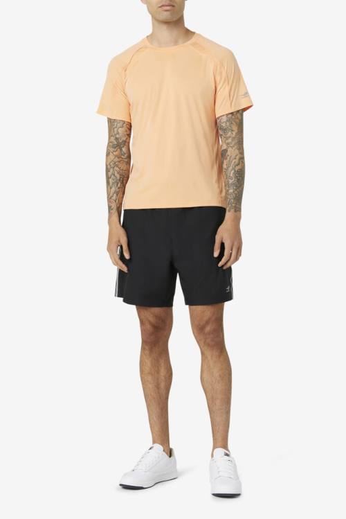 Orange Men's Fila Pickleball Sleeve Crew T Shirts | Fila718UX