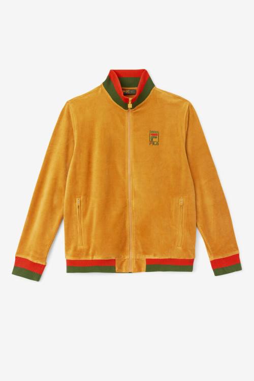 Orange Men\'s Fila X Paterson Velour Jackets | Fila670DU