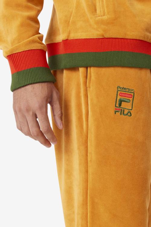 Orange Men's Fila X Paterson Velour Pants | Fila827ZV