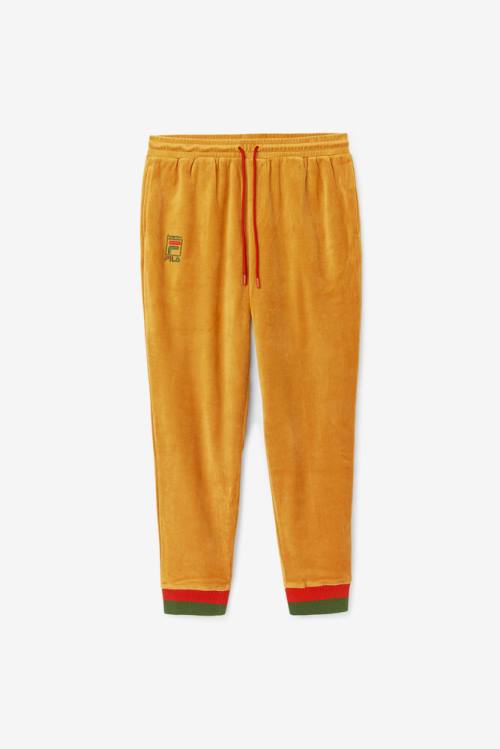 Orange Men\'s Fila X Paterson Velour Pants | Fila827ZV