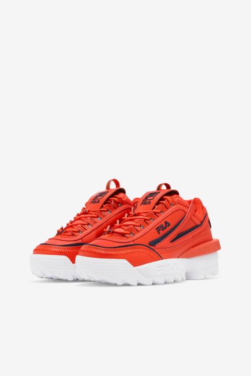 Orange / Navy / White Women's Fila Disruptor 2 Exp Sneakers | Fila641JM