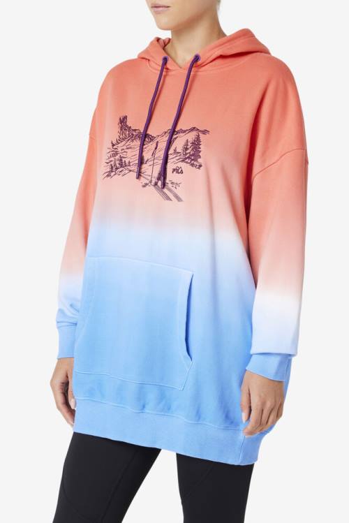 Orange Women's Fila Destiny Oversized Hoodie | Fila758KW