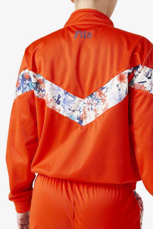 Orange Women's Fila Kiara Track Jackets | Fila461EM