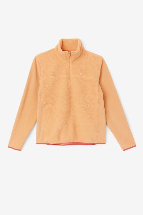 Orange Women\'s Fila Meadow Quarter Zip Pullover Sweatshirts | Fila824SU