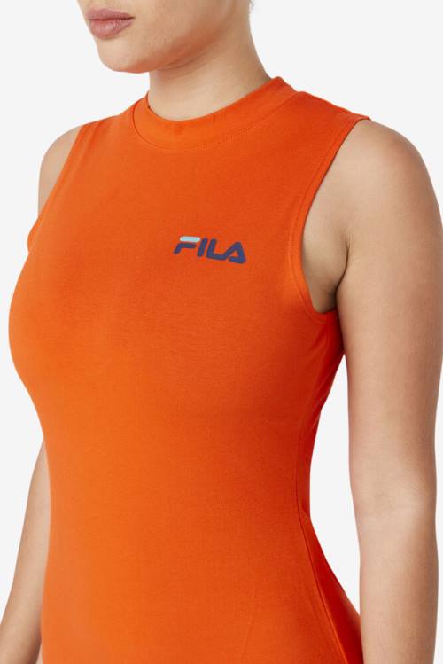 Orange Women's Fila Ximena Bodysuit | Fila132CH