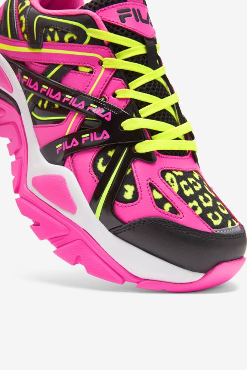 Pink / Black / White Women's Fila Electrove 2 Sneakers | Fila437ZM