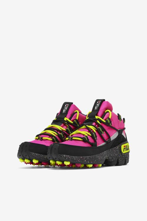 Pink / Black / Yellow Women's Fila Grant Hill 1 X Trailpacer Boots | Fila310RV