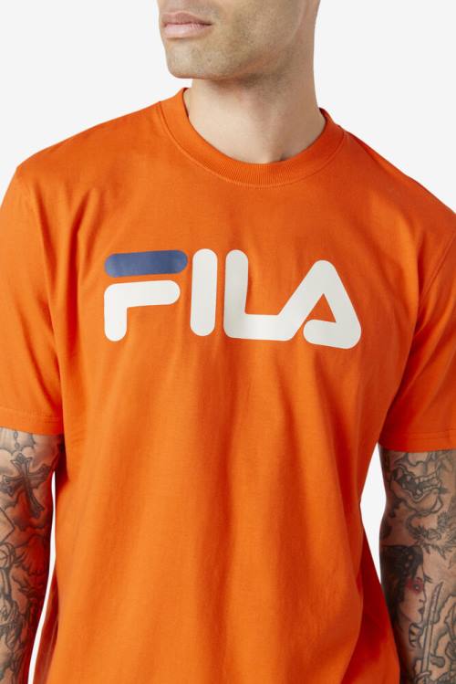 Pink / Grey / Navy Men's Fila Eagle Tee T Shirts | Fila426HU