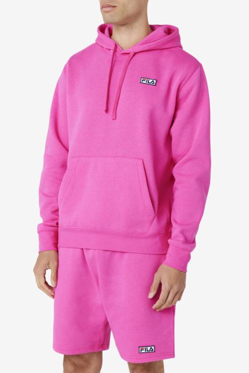 Pink Men's Fila Algot Hoodie | Fila489JL