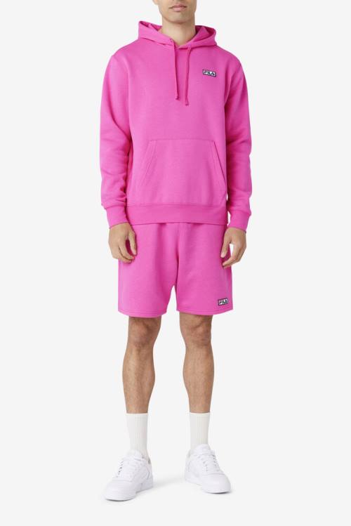 Pink Men's Fila Algot Hoodie | Fila489JL