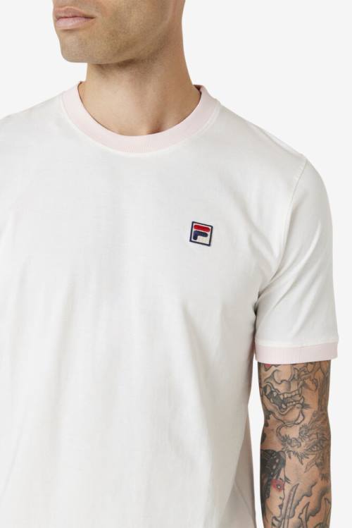 Pink Men's Fila Marconi Ringer Tee T Shirts | Fila806SV