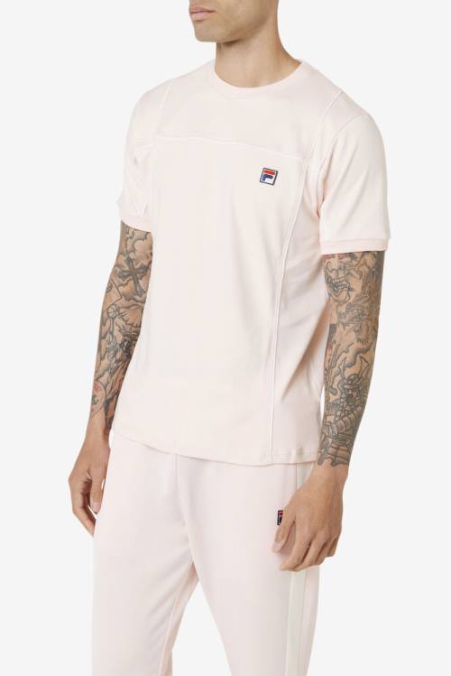 Pink Men's Fila Terrinda Crew T Shirts | Fila781WE