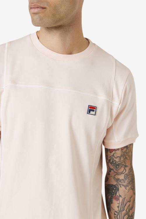 Pink Men's Fila Terrinda Crew T Shirts | Fila781WE