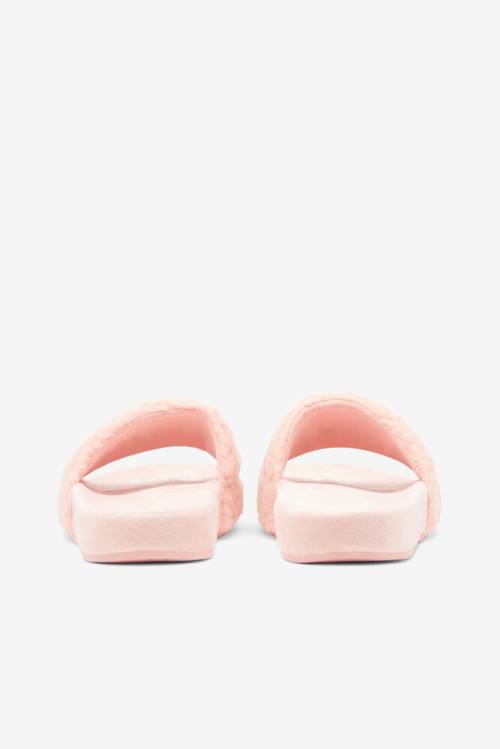 Pink / Navy / Red Women's Fila Fuzzy Drifter Slides | Fila482RX