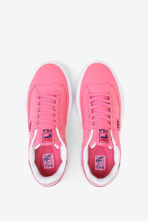 Pink / White / Pink Women's Fila Sandblast Oversole Rolando Sneakers | Fila690RN