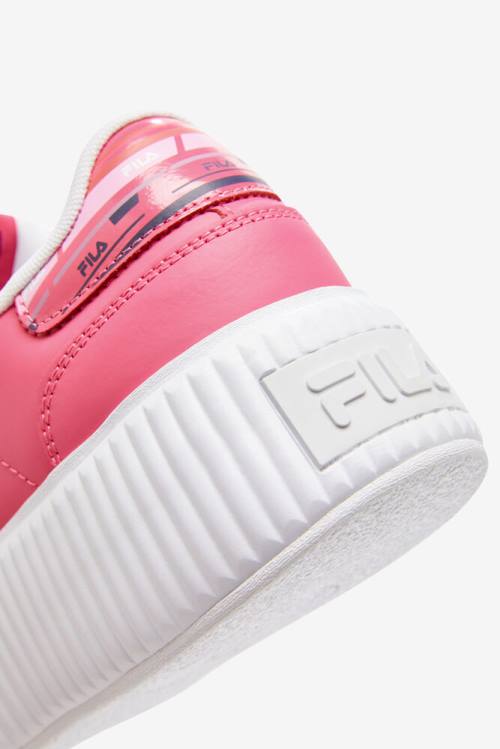 Pink / White / Pink Women's Fila Sandblast Oversole Rolando Sneakers | Fila690RN