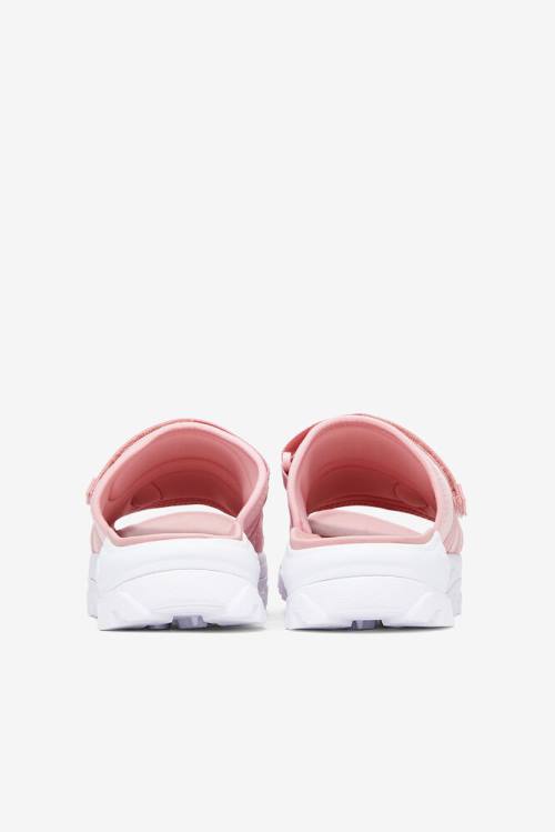 Pink / White Women's Fila Outdoor Slides | Fila256JR