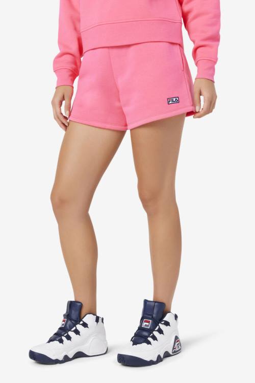 Pink Women's Fila Diara High Rise Shorts | Fila378QD