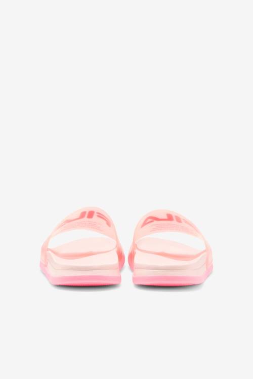 Pink Women's Fila Drifter Luxe Clear Slides | Fila837EZ