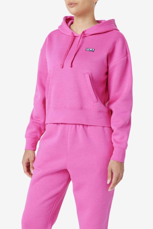 Pink Women's Fila Marina Hoodie | Fila075UV