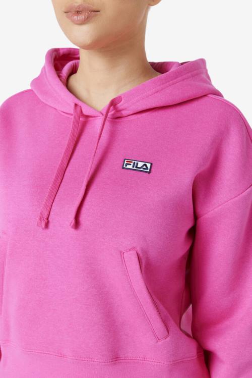 Pink Women's Fila Marina Hoodie | Fila075UV