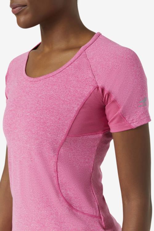 Pink Women's Fila Pickleball Sleeve Top T Shirts | Fila364OC