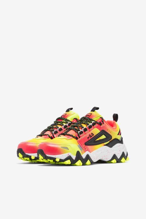 Pink / Yellow / Black Women's Fila Oakmont TR Sneakers | Fila547HO