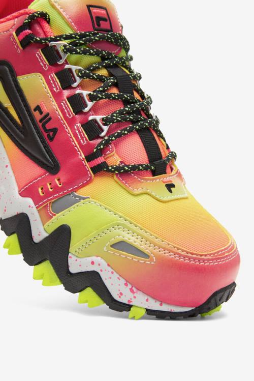 Pink / Yellow / Black Women's Fila Oakmont TR Sneakers | Fila547HO