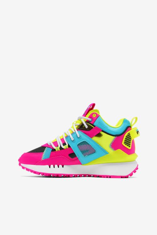 Pink / Yellow / Black Women's Fila Spectra Sneakers | Fila345UW