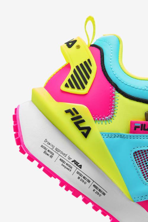 Pink / Yellow / Black Women's Fila Spectra Sneakers | Fila345UW