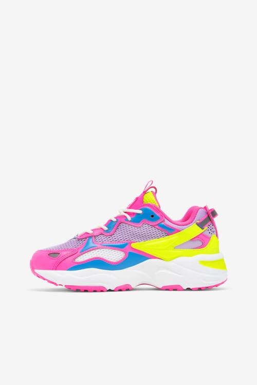 Pink / Yellow Women's Fila Ray Tracer Apex Sneakers | Fila912CM