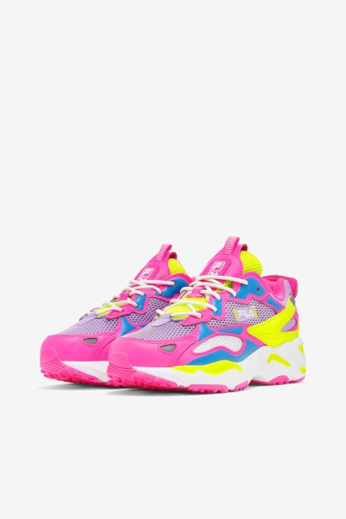 Pink / Yellow Women's Fila Ray Tracer Apex Sneakers | Fila912CM