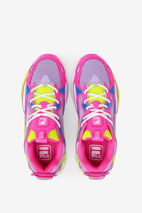 Pink / Yellow Women's Fila Ray Tracer Apex Sneakers | Fila912CM