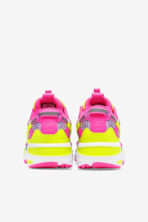 Pink / Yellow Women's Fila Ray Tracer Apex Sneakers | Fila912CM