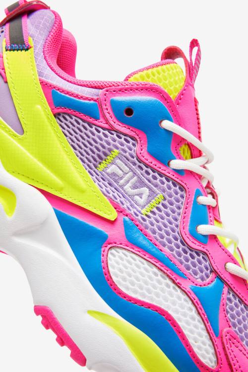 Pink / Yellow Women's Fila Ray Tracer Apex Sneakers | Fila912CM