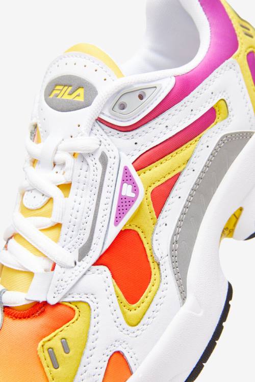 Purple Green Flower / Red / Lemon Women's Fila Archive Rjv Sneakers | Fila269SP