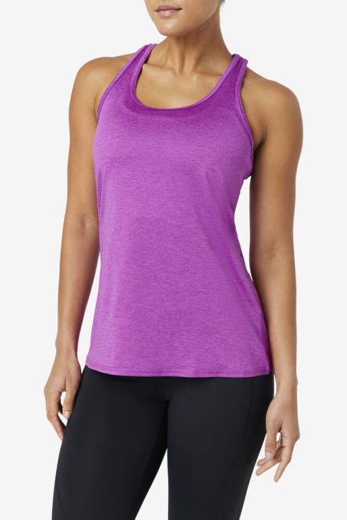 Purple Green Women's Fila Pickleball Racerback Tank Sports Tops | Fila048YF