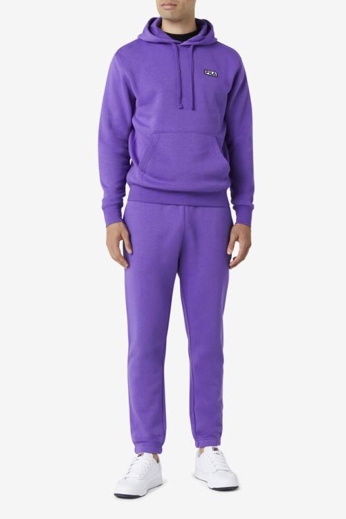 Purple Men's Fila Garin Jogger Pants | Fila158QR