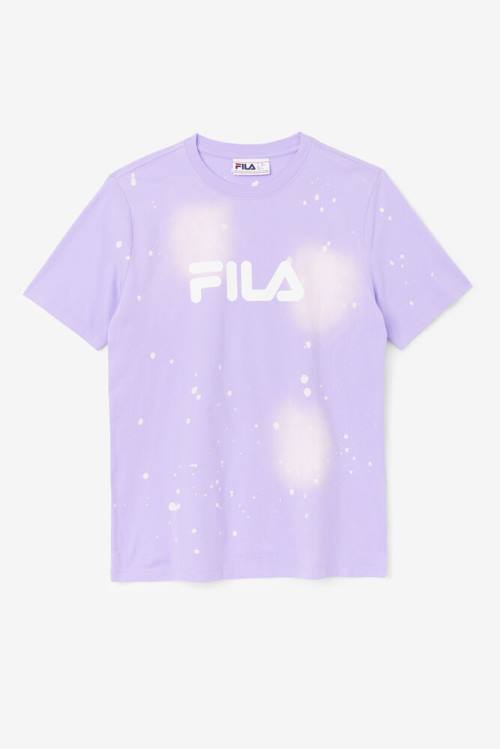 Purple Women\'s Fila Alivia Tie Dye Tee T Shirts | Fila617RX