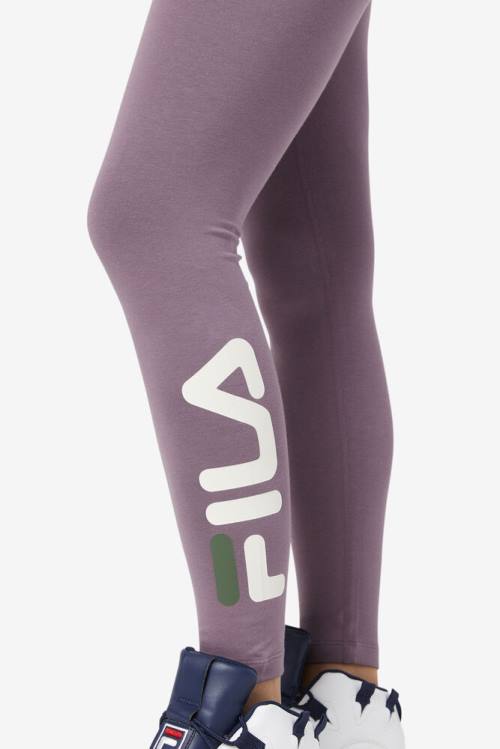 Purple Women's Fila Elora Leggings | Fila482QE