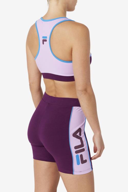 Purple Women's Fila Kairi Bra Sports Tops | Fila397AL