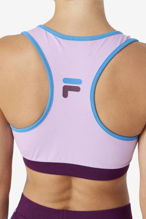 Purple Women's Fila Kairi Bra Sports Tops | Fila397AL