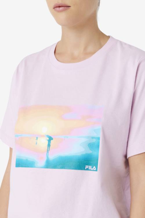 Purple Women's Fila Kenzie Tee T Shirts | Fila587EI