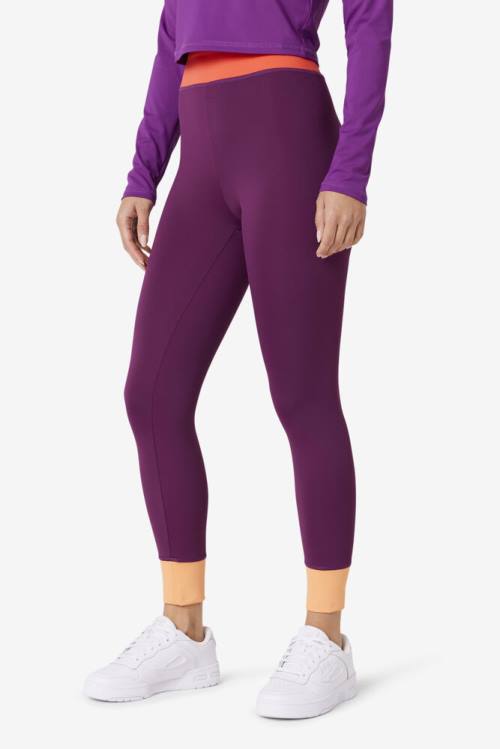 Purple Women's Fila Marnie Base Layer Leggings | Fila860HM